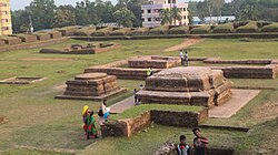 Aerial perspective of Shalban Vihara on the Moinamoti ridge